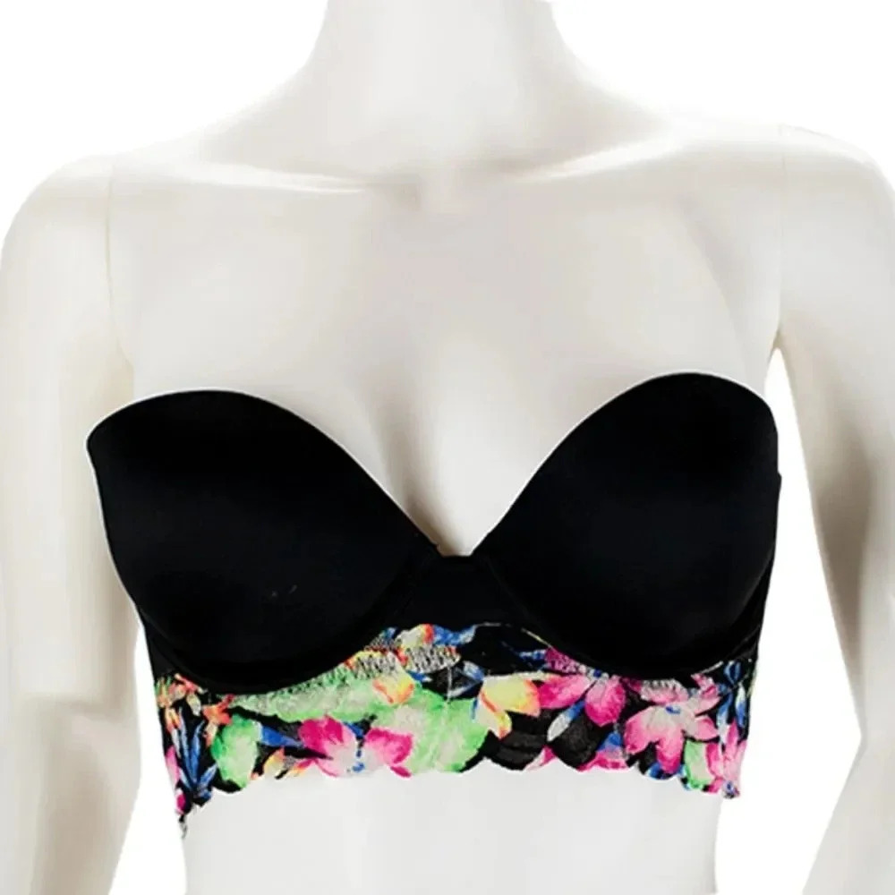 Victoria's Secret PINK Black Floral Bandeau